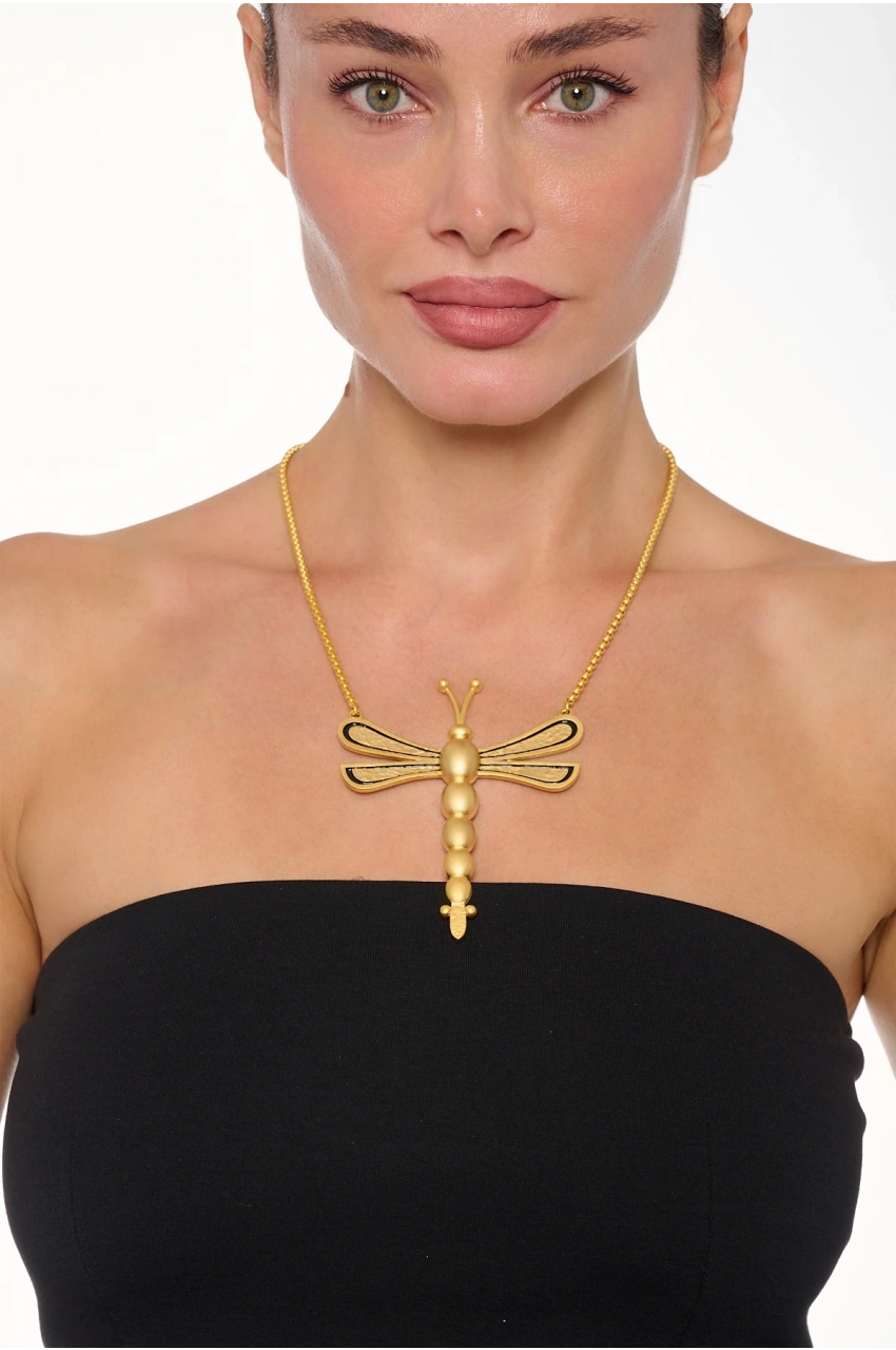 Kiraz Gold Plated Butterfly Necklace