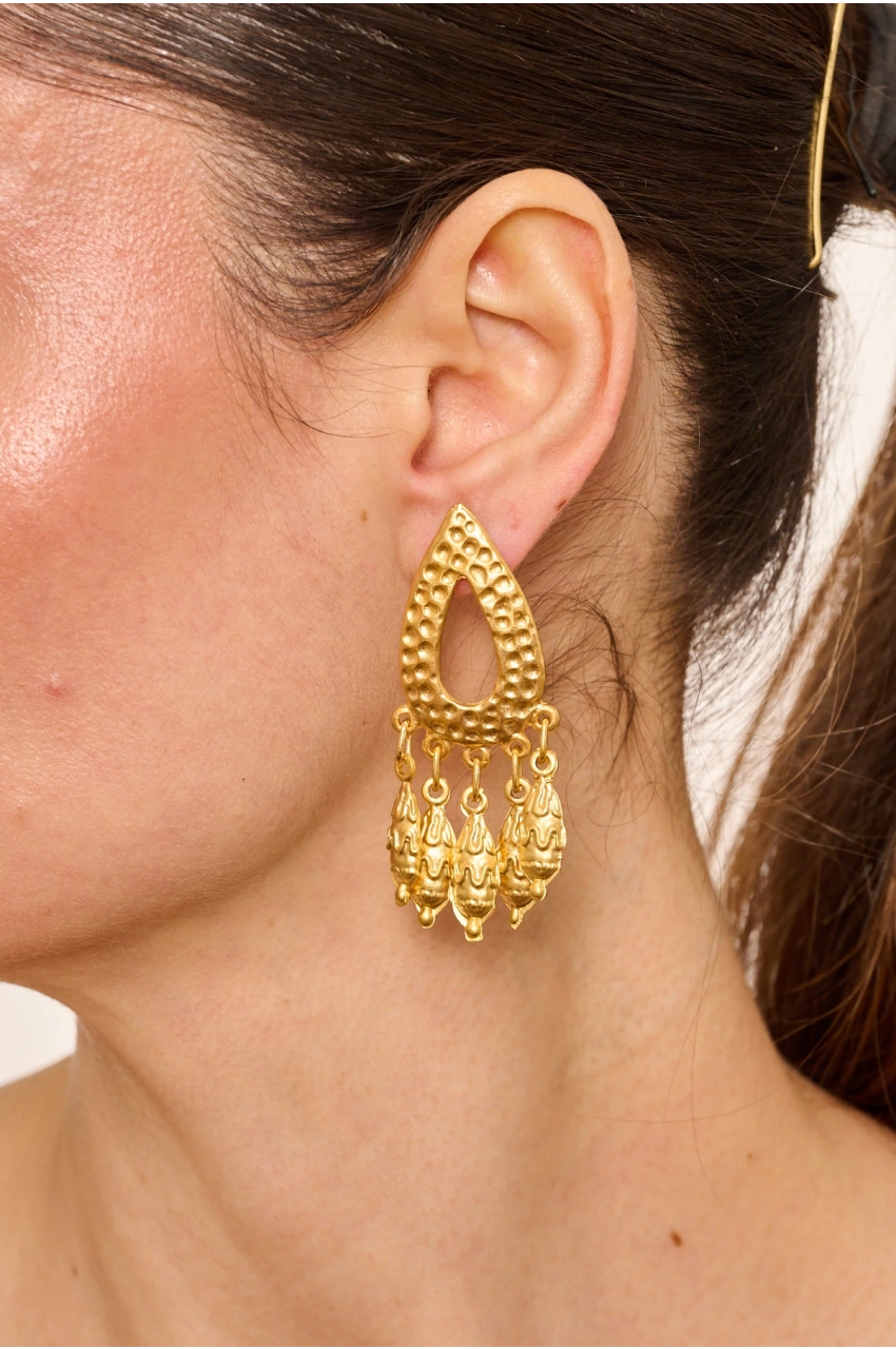 Kiraz Gold Plated Dangling Earring