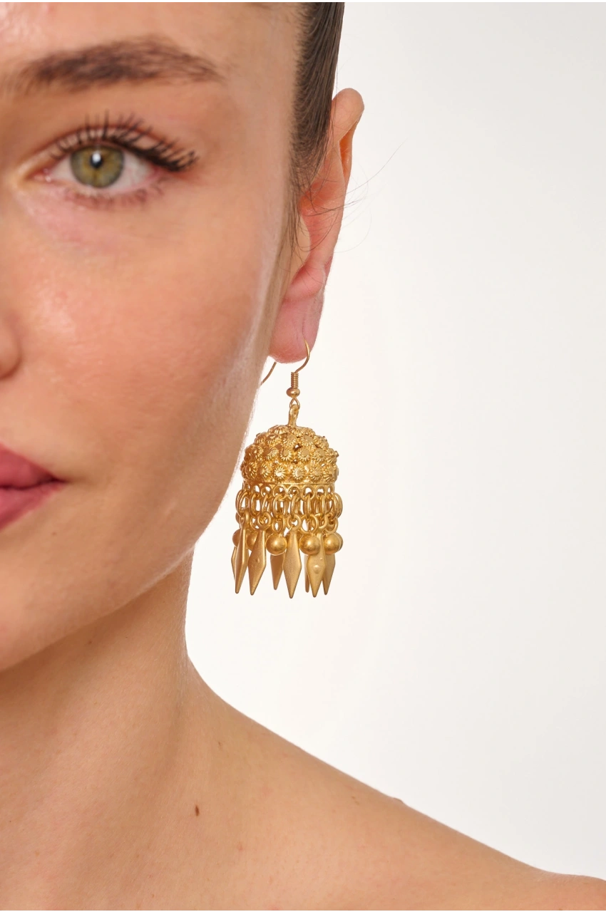Kiraz Gold Plated Dangling Earring