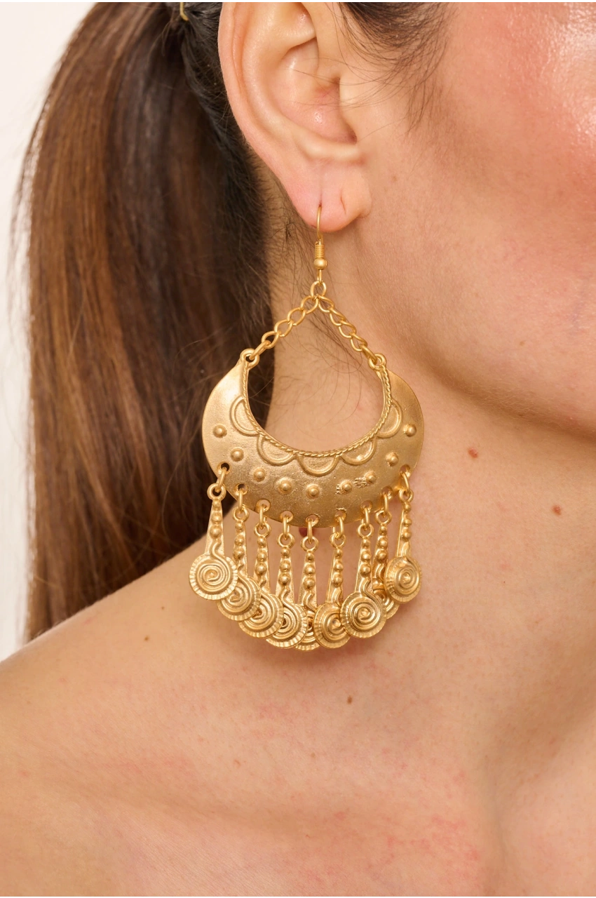 Kiraz Gold Plated Dangling Earring