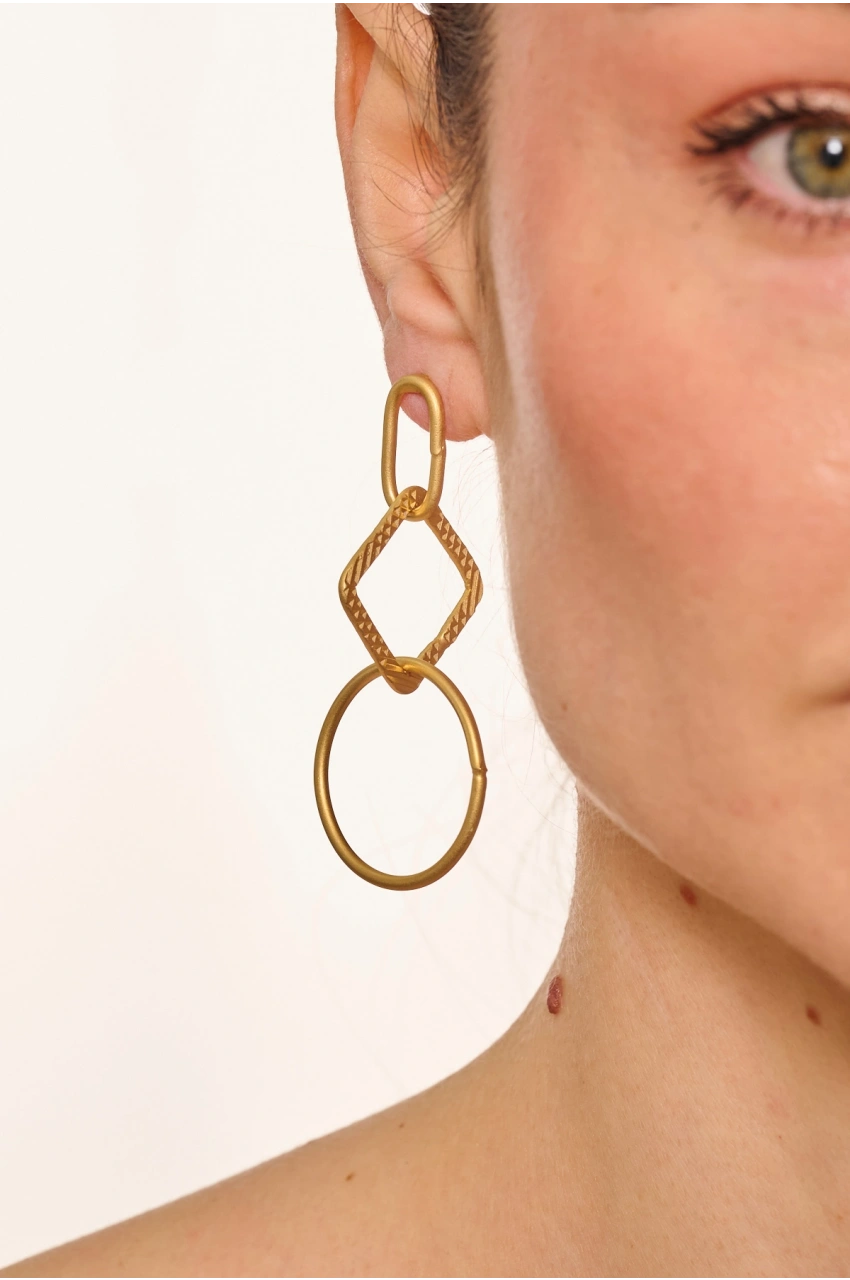 Kiraz Gold Plated Earring