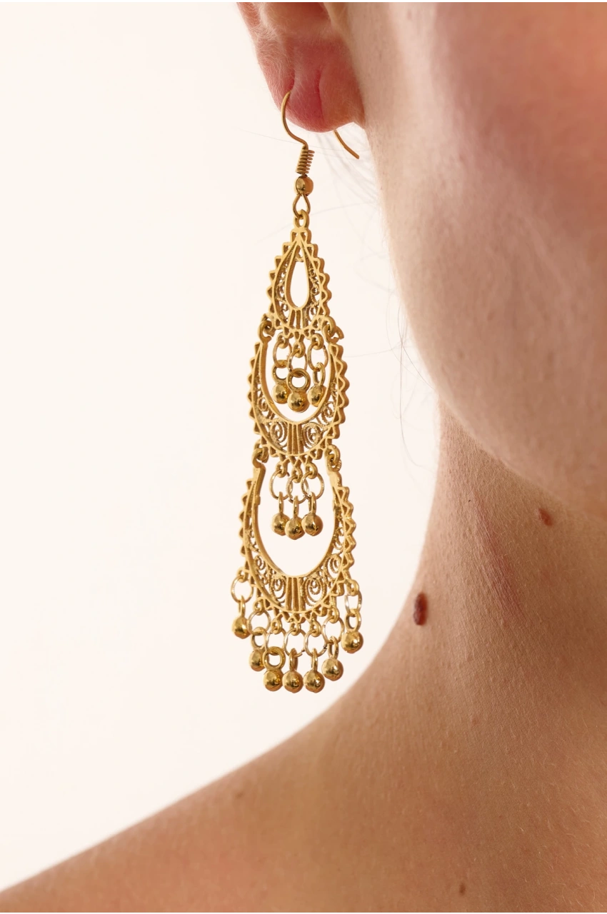 Kiraz Gold Plated Earring