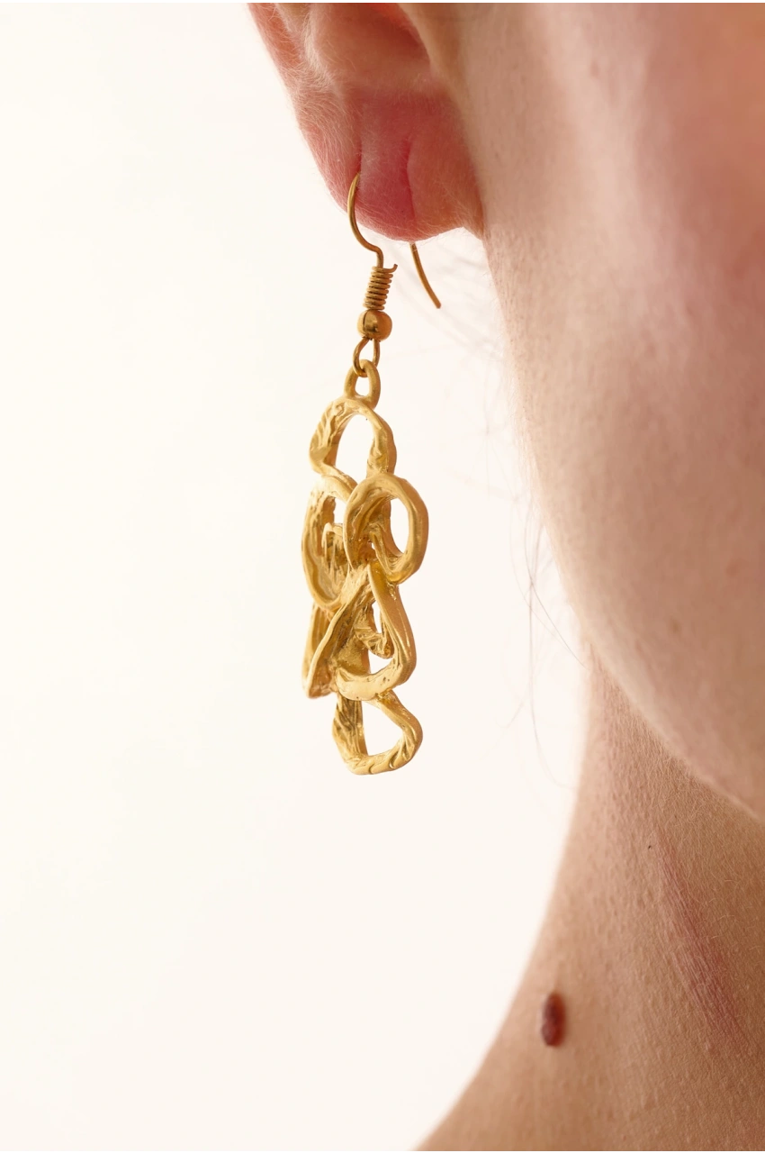 Kiraz Gold Plated Earring