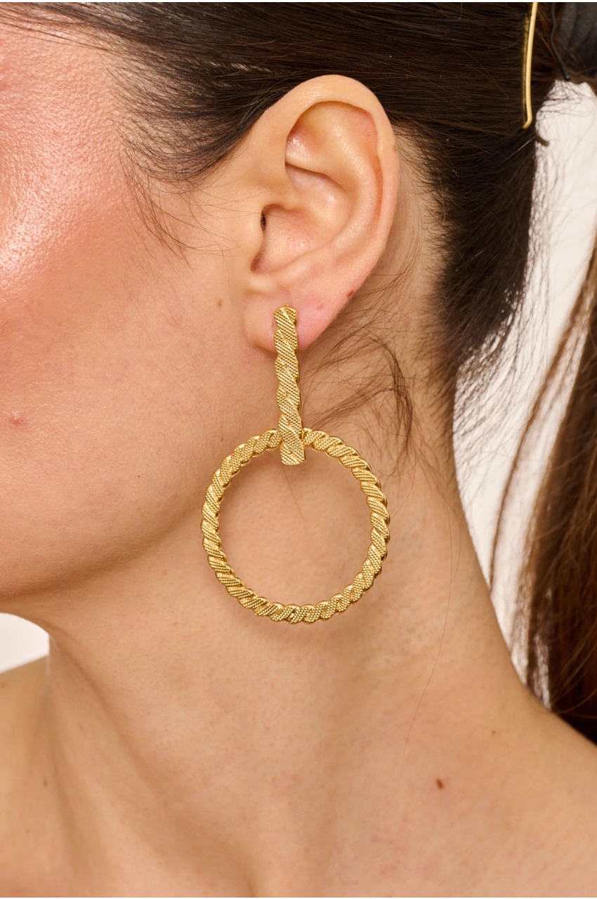 Kiraz Gold Plated Earring