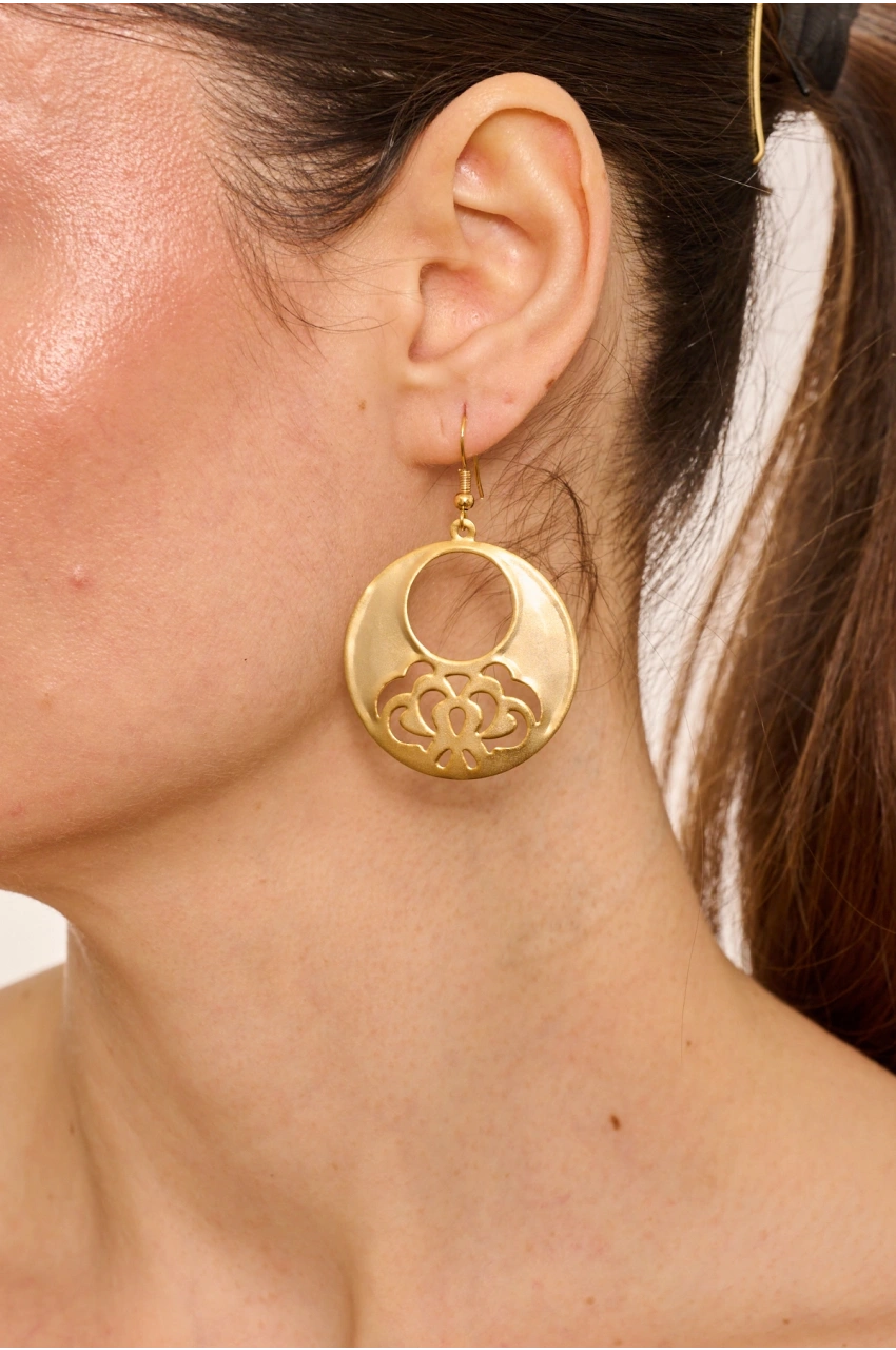 Kiraz Gold Plated Earring