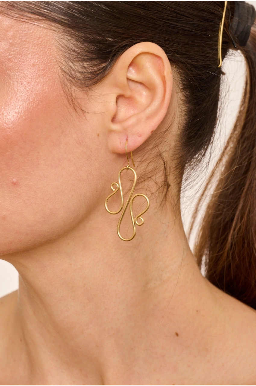 Kiraz Gold Plated Earring
