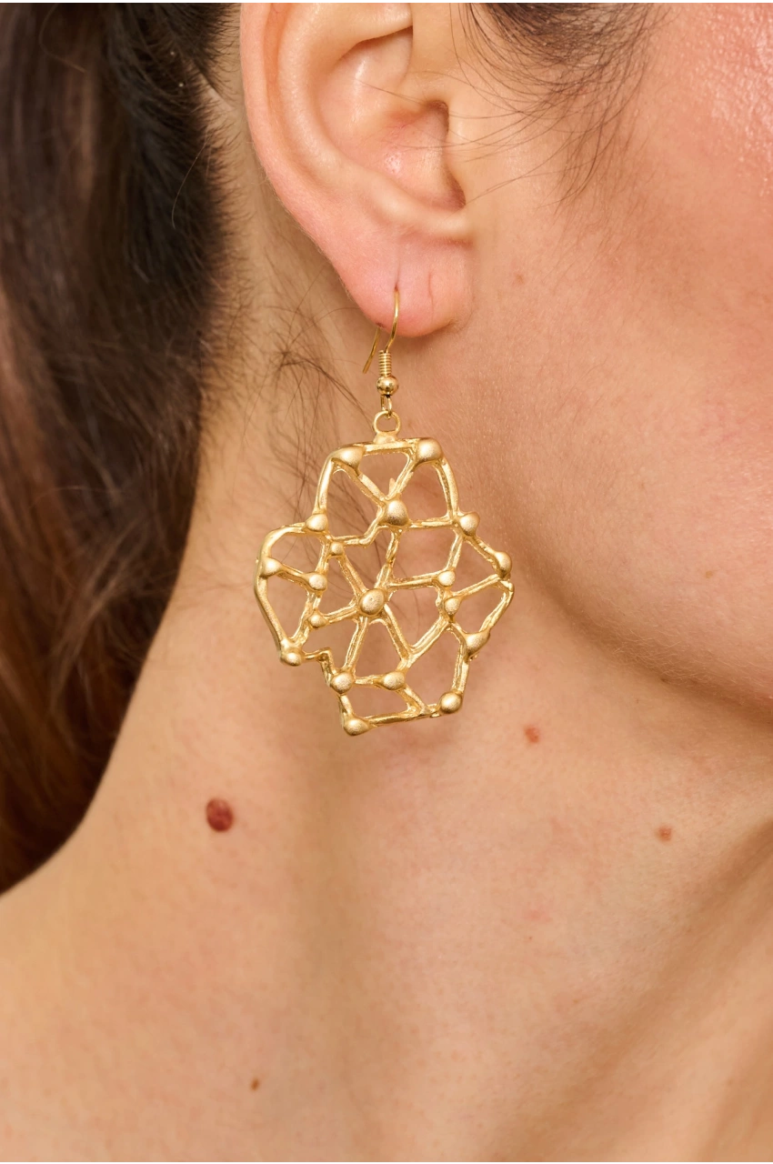 Kiraz Gold Plated Earring