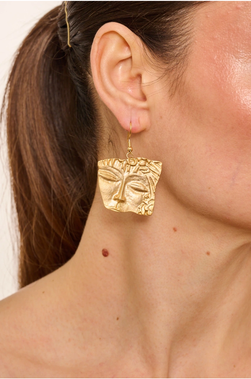 Kiraz Gold Plated Sleeping Beauty Earring