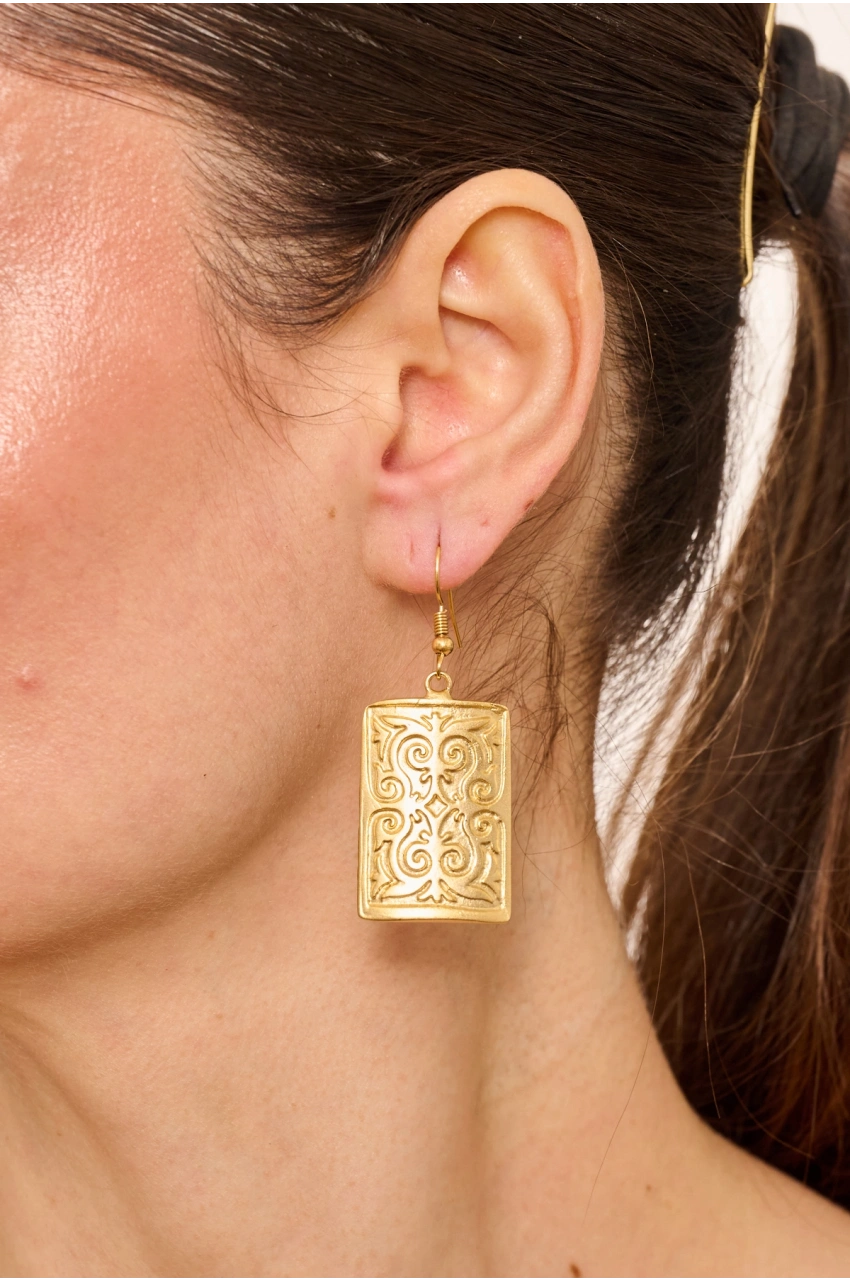 Kiraz Gold Plated Earring