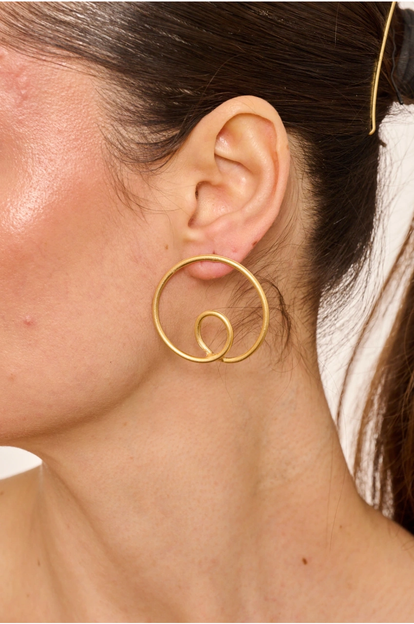 Kiraz Gold Plated Earring