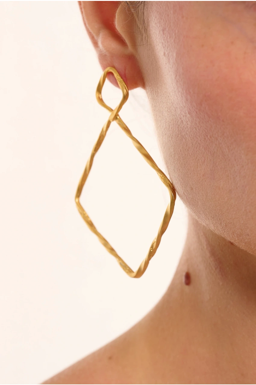 Kiraz Gold Plated Earring