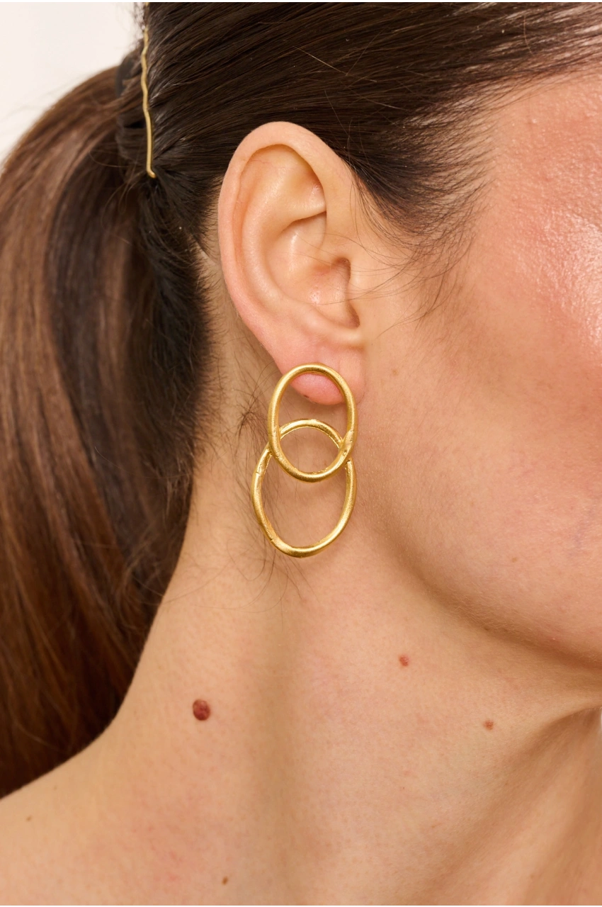 Kiraz Gold Plated Earring