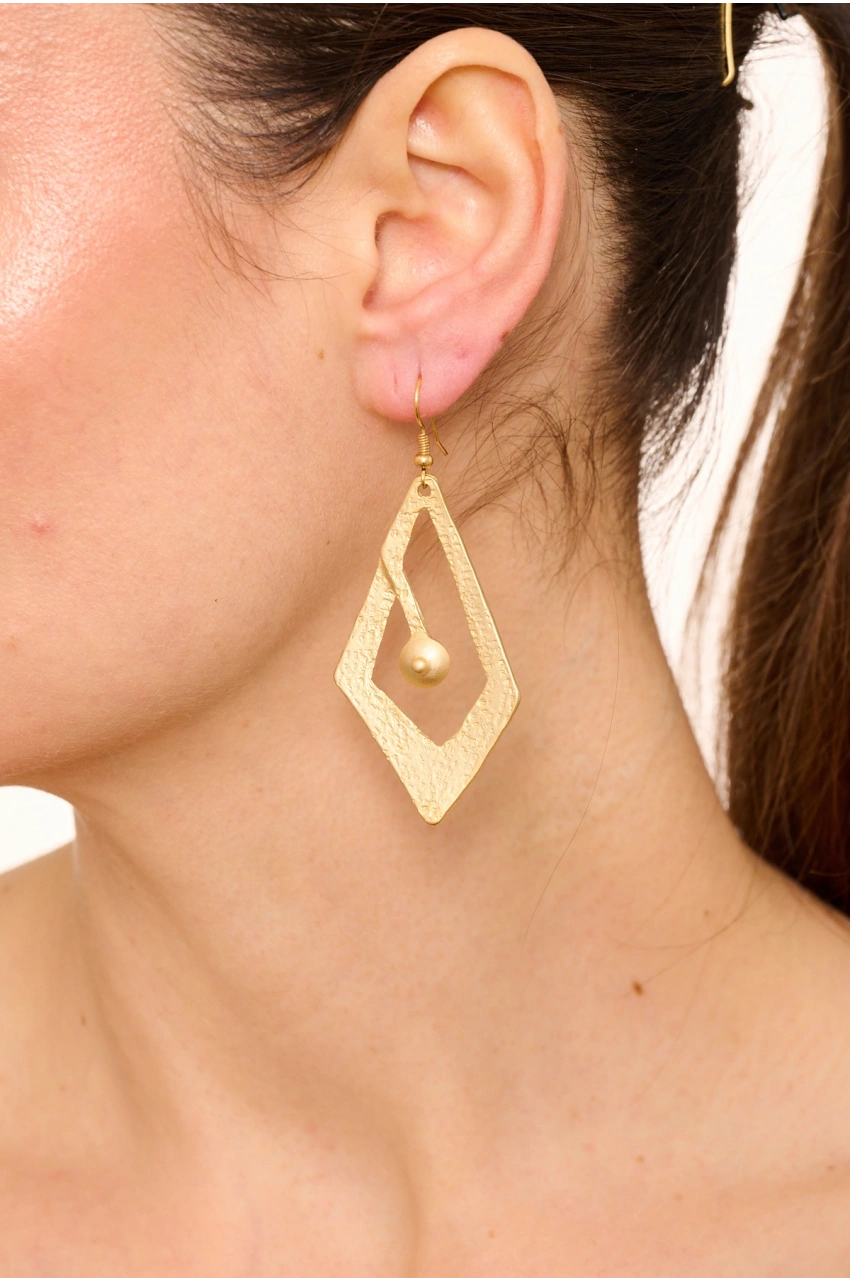 Kiraz Gold Plated Earring