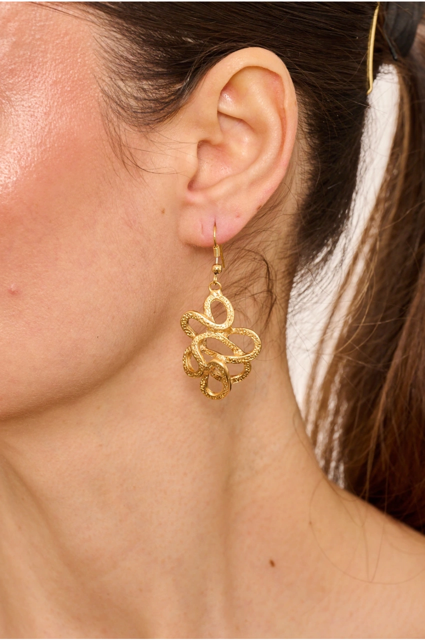 Kiraz Gold Plated Earring