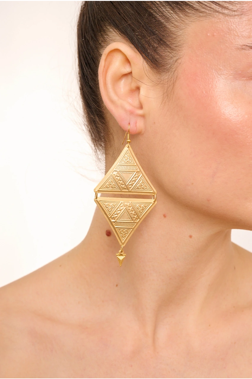 Kiraz Gold Plated Earring