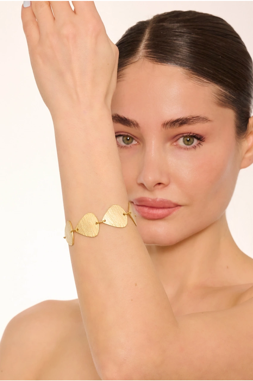 Kiraz Gold Plated Heart Bracelet