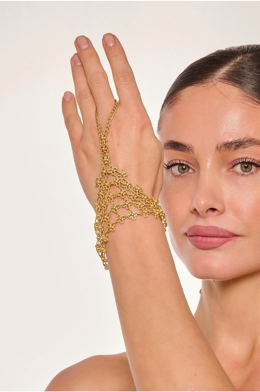 Kiraz Gold Plated Daisy Shahmaran Bracelet