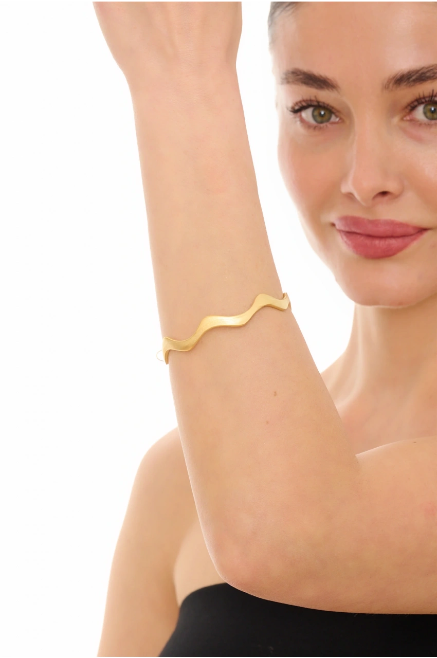 Kiraz Gold Plated Wave Bracelet