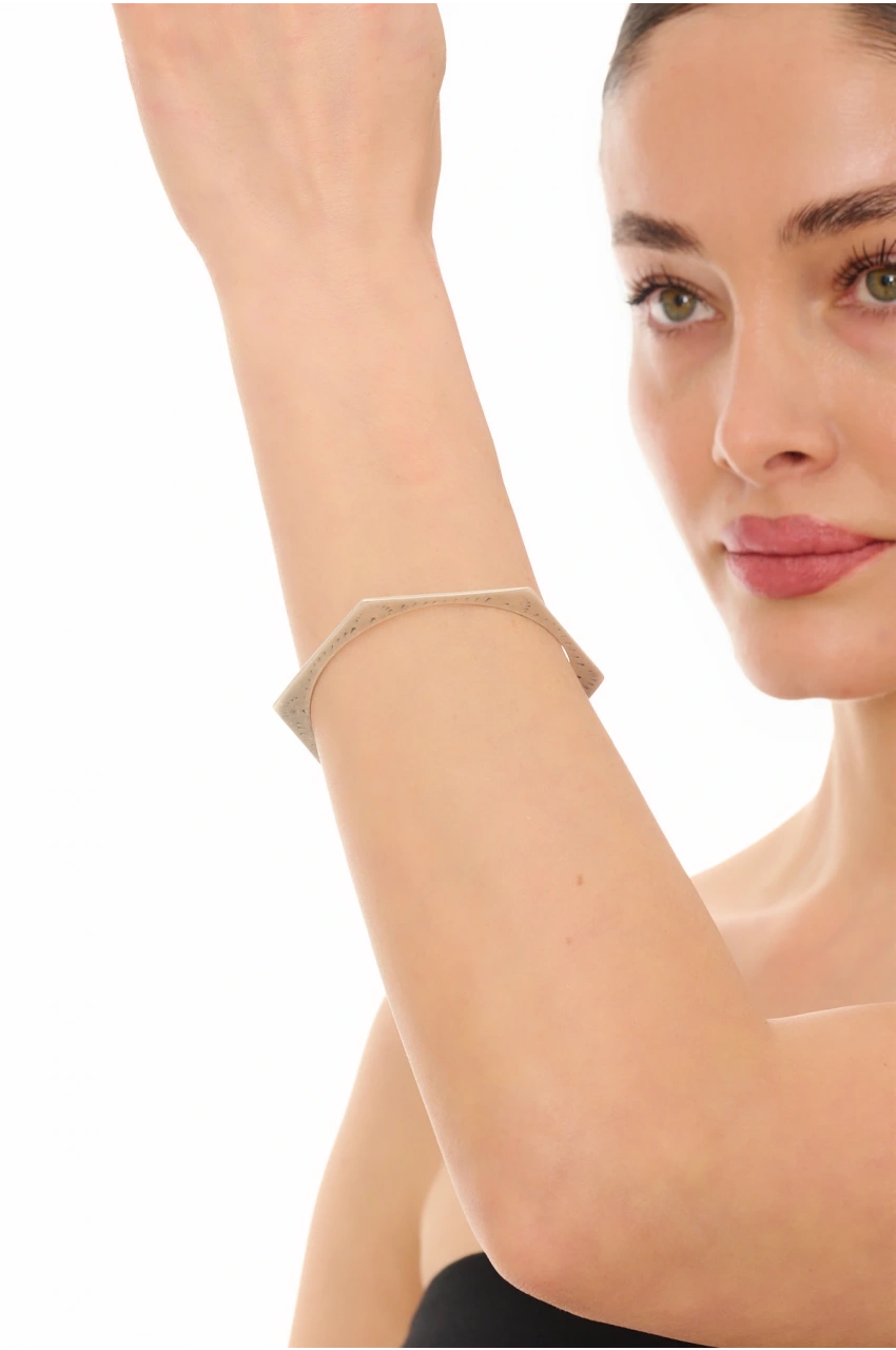 Kiraz Silver Plated Angular Bracelet