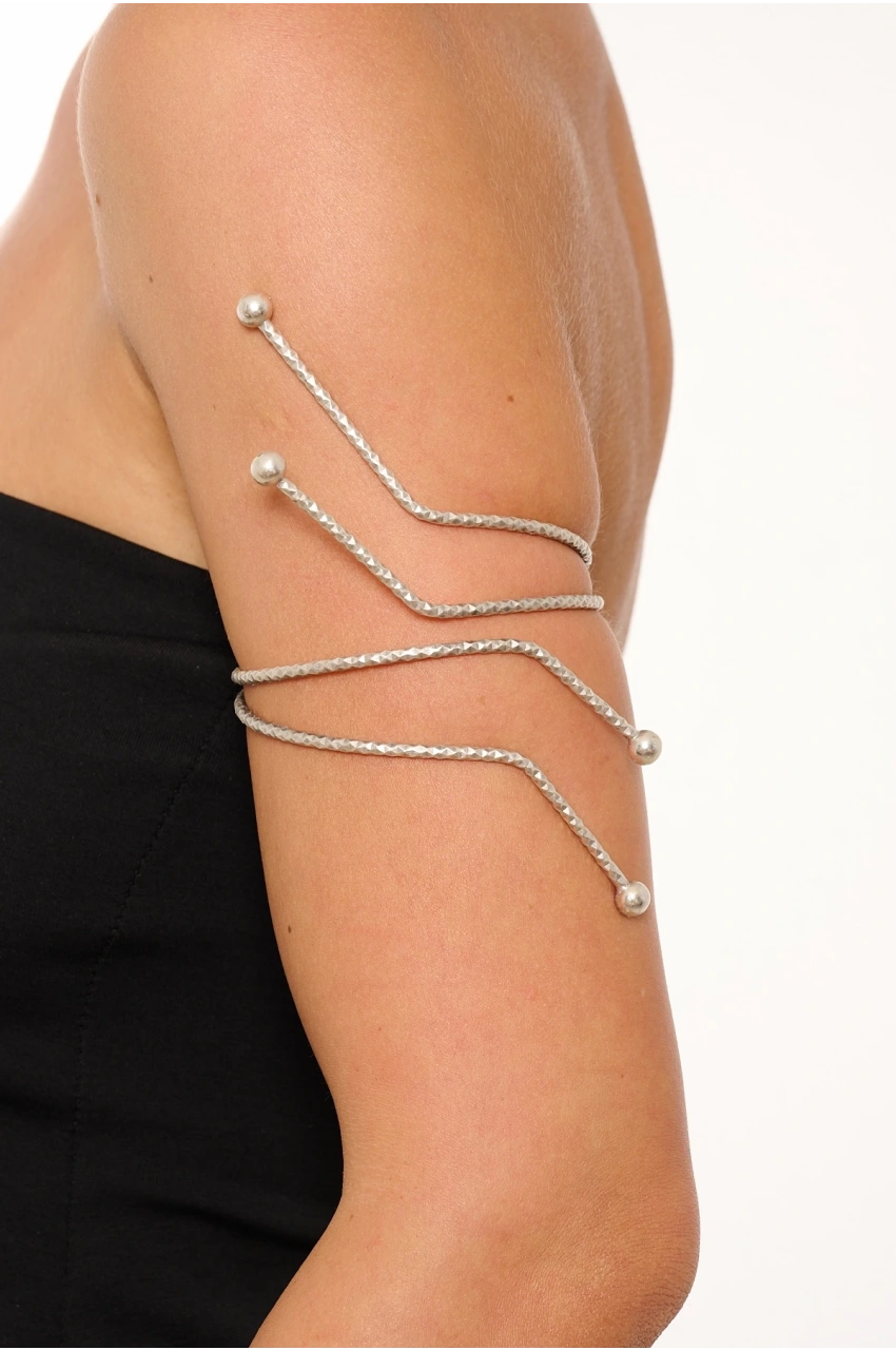 Kiraz Silver Plated Arm Cuff