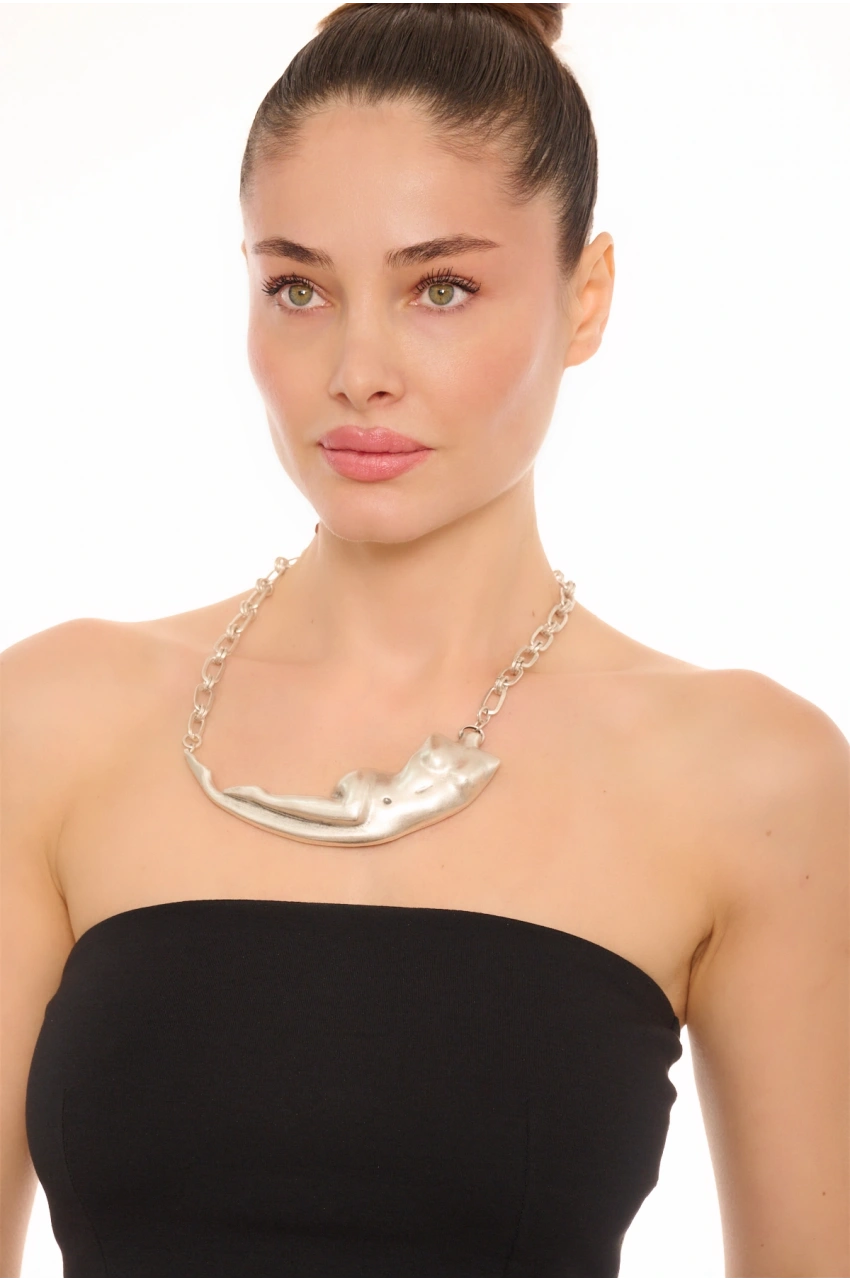 Kiraz Silver Plated Body Necklace