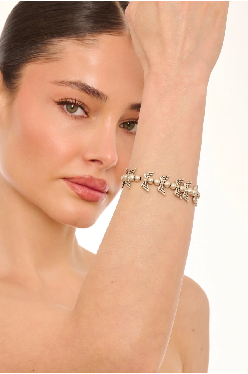 Kiraz Silver Plated Bird Bracelet