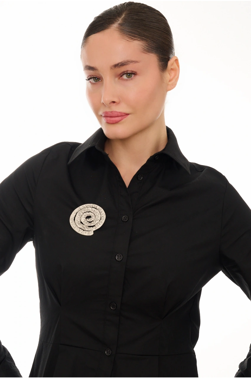 Kiraz Silver Plated Brooch