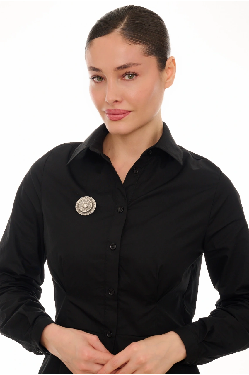 Kiraz Silver Plated Brooch