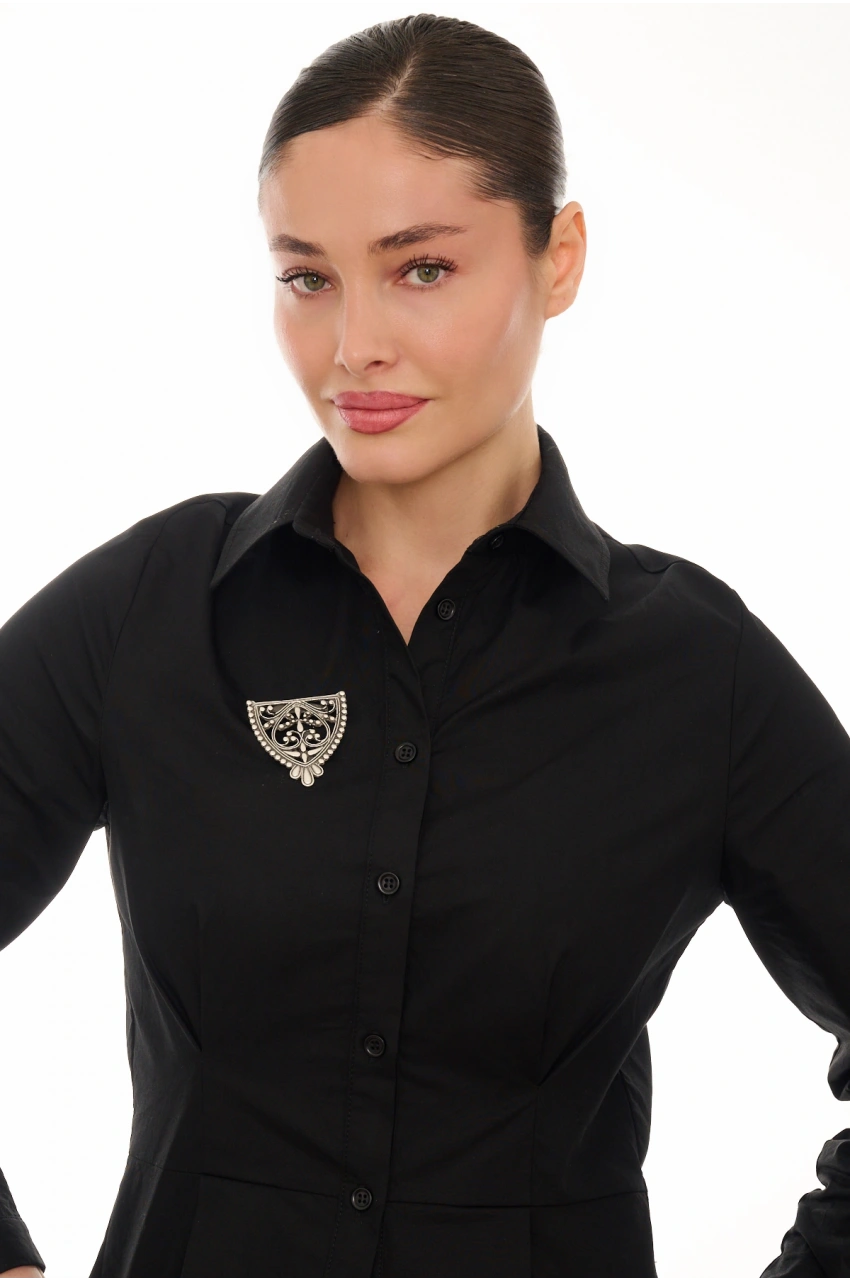 Kiraz Silver Plated Brooch