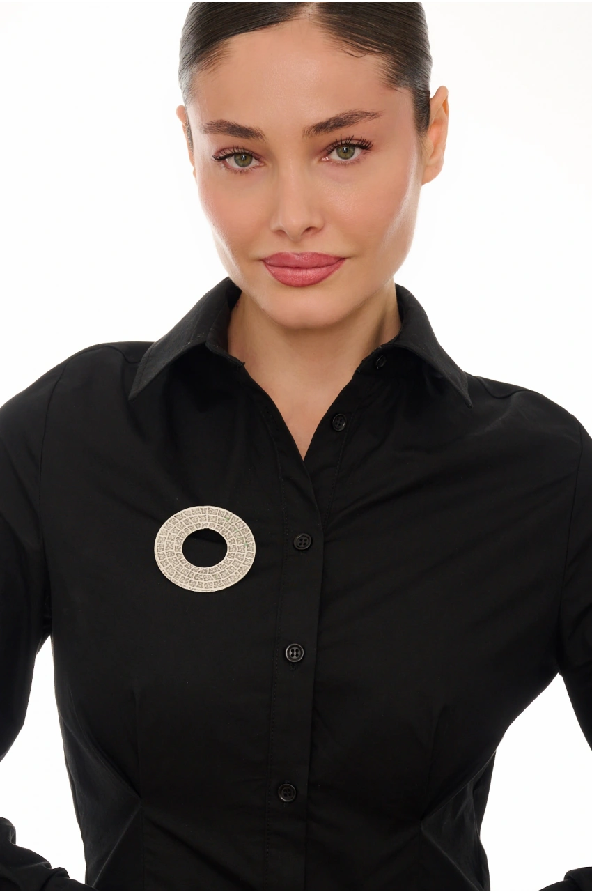 Kiraz Silver Plated Brooch