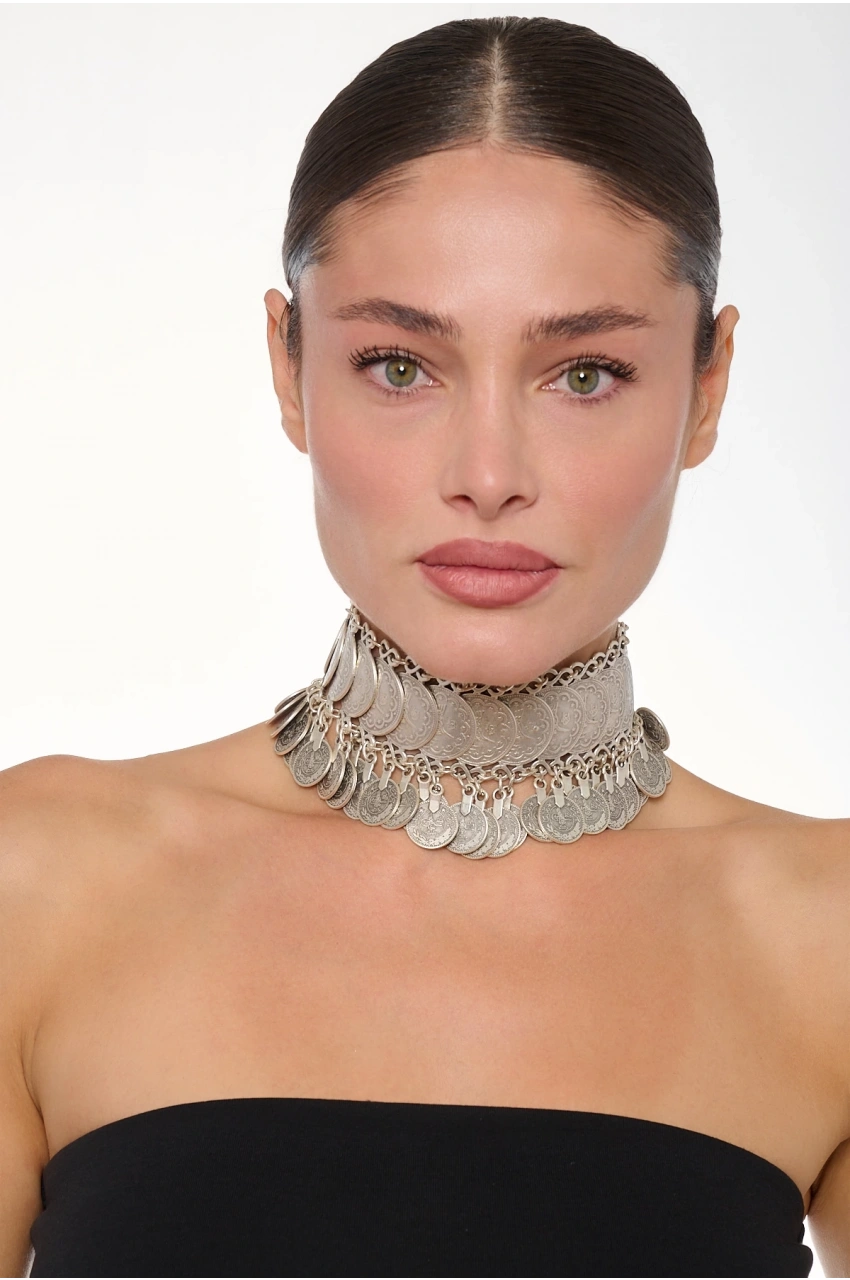 Kiraz Silver Plated Choker