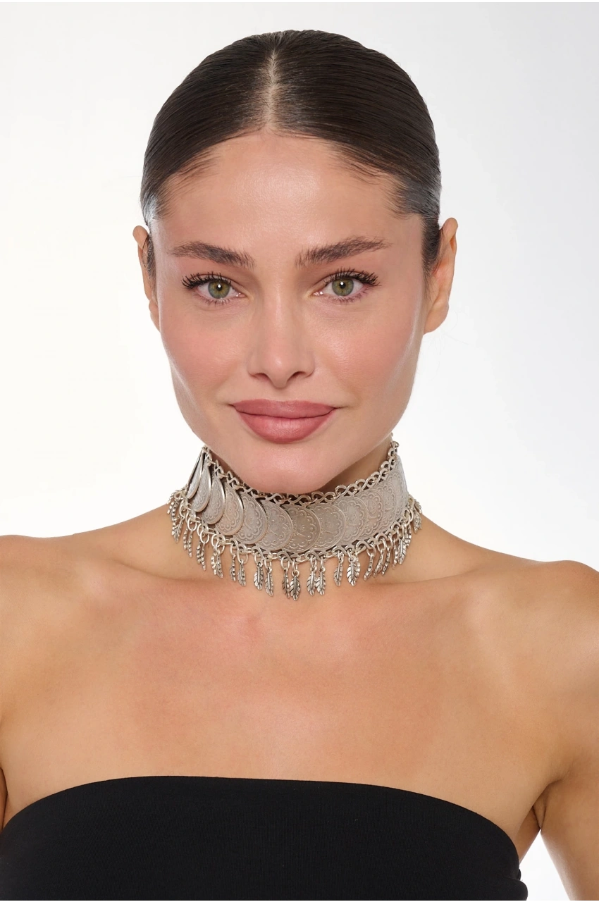 Kiraz Silver Plated Choker
