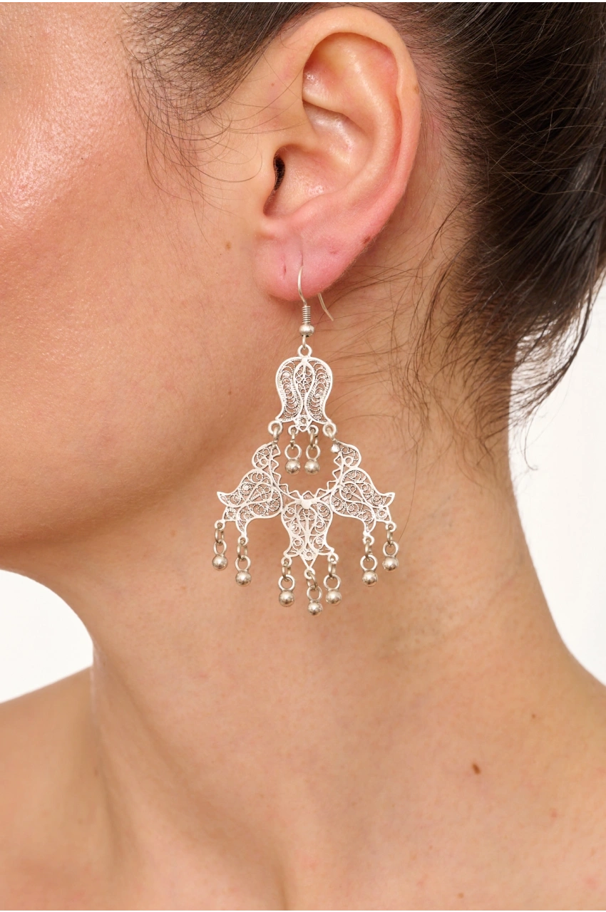 Kiraz Silver Plated Dangling Earring