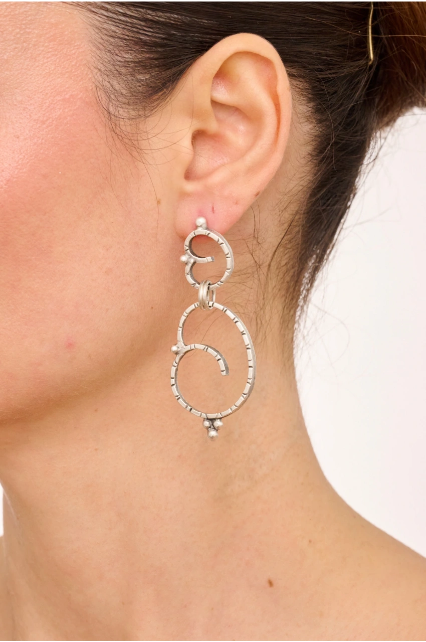 Kiraz Silver Plated Earring
