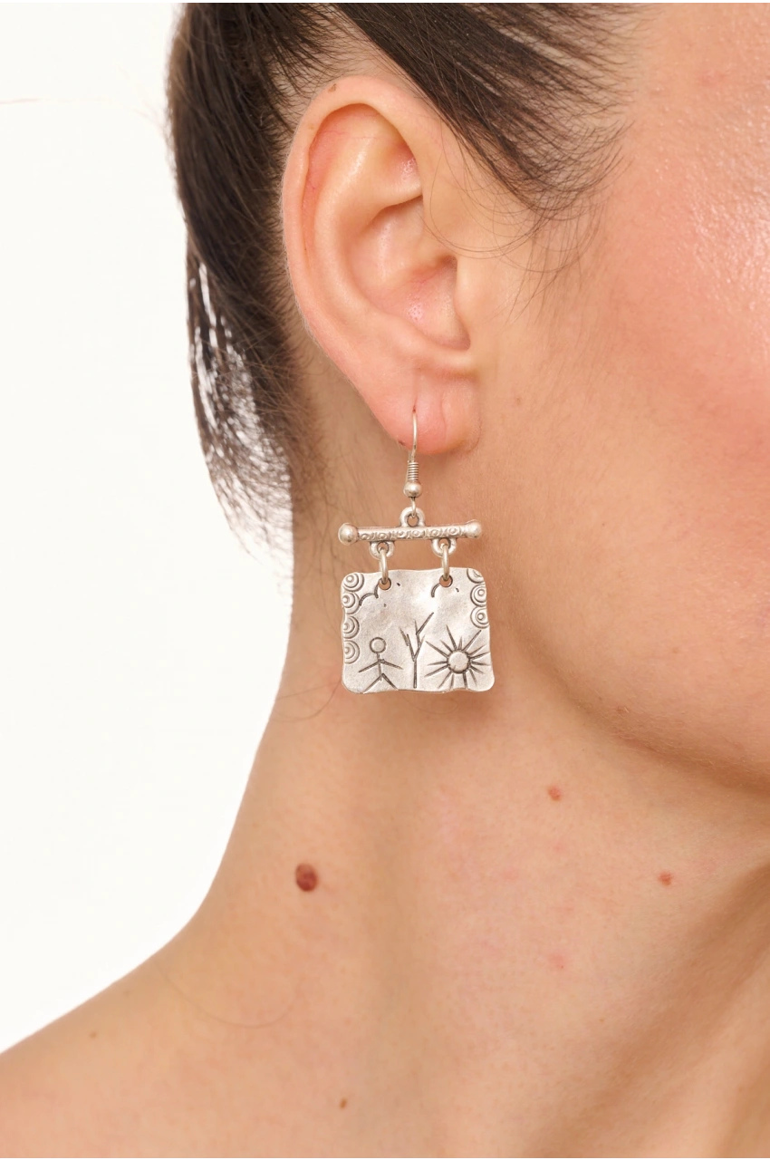 Kiraz Silver Plated Earring