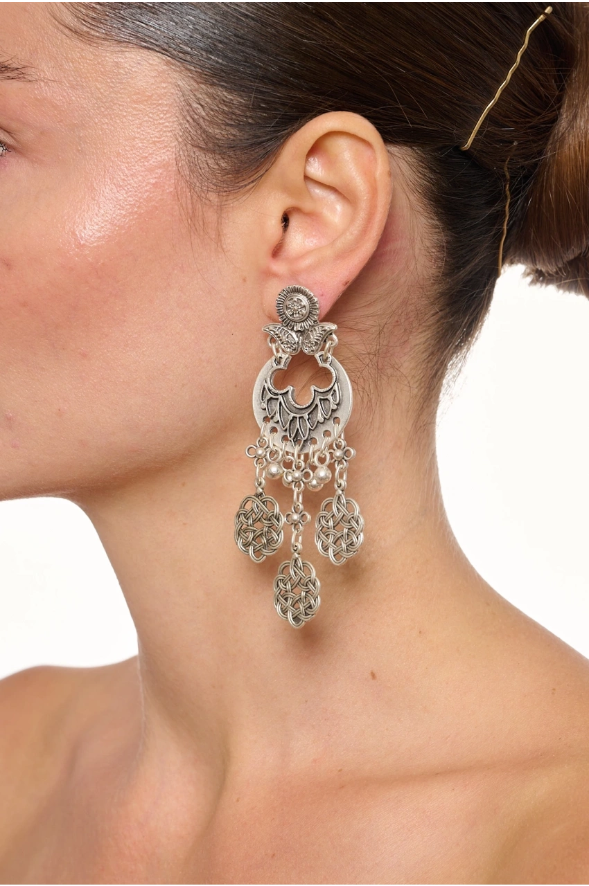 Kiraz Silver Plated Earring