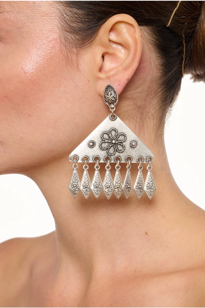 Kiraz Silver Plated Earring