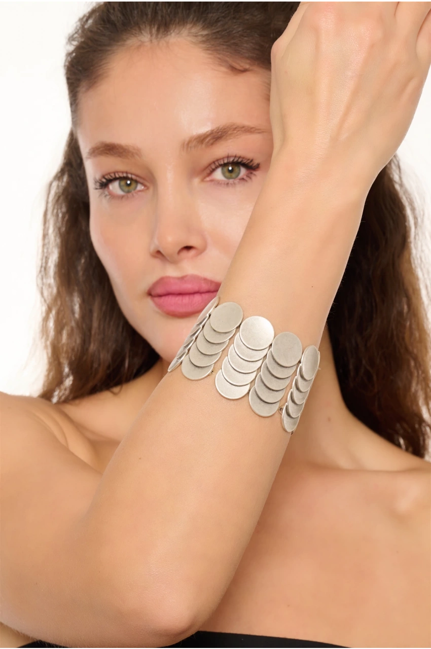 Kiraz Silver Plated Elastic Bracelet