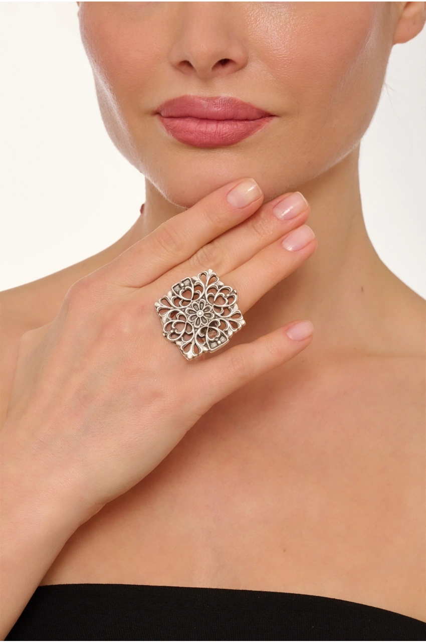 Kiraz Silver Plated Ring