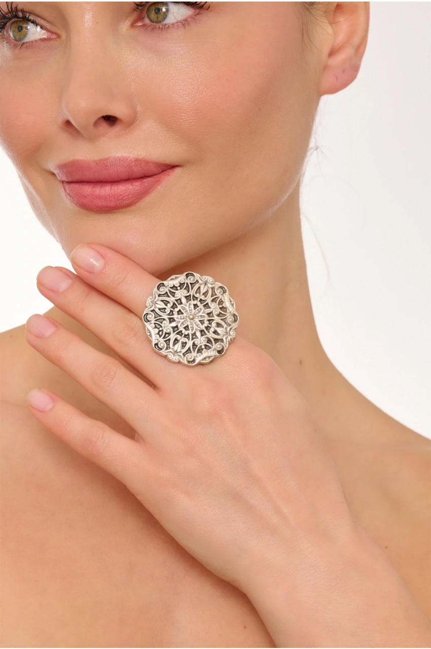 Kiraz Silver Plated Ring