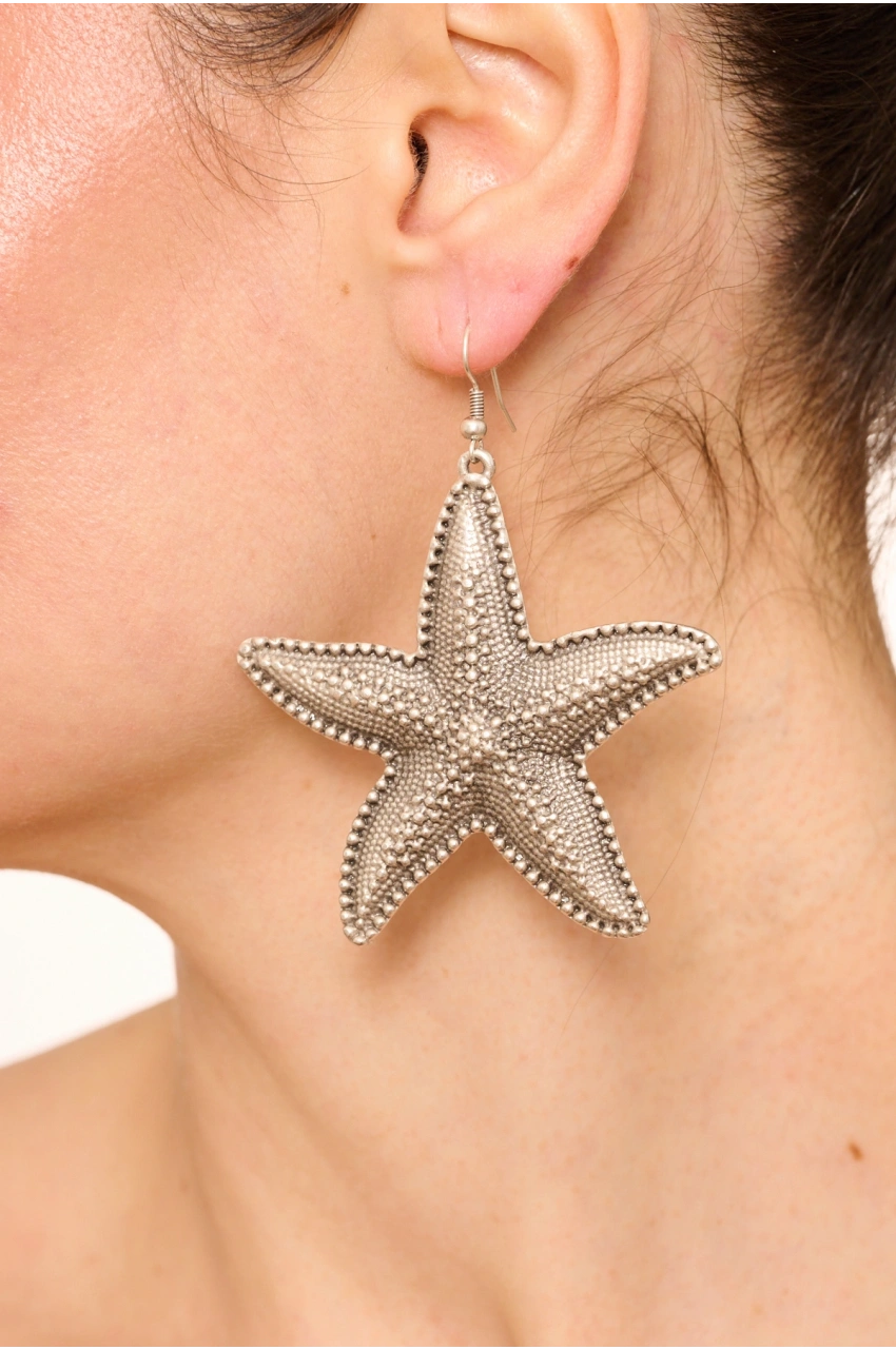 Kiraz Silver Plated Starfish Earring
