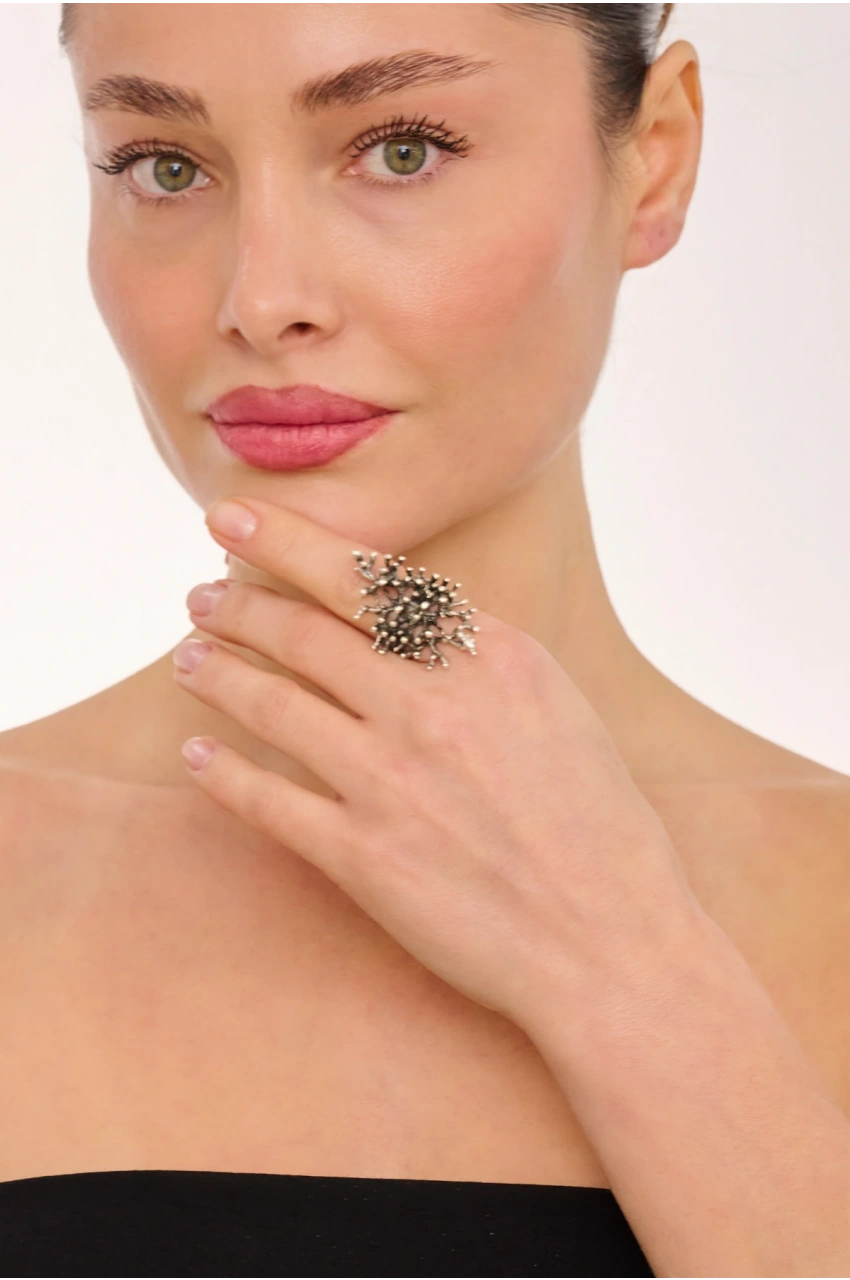 Kiraz Silver Plated Ring