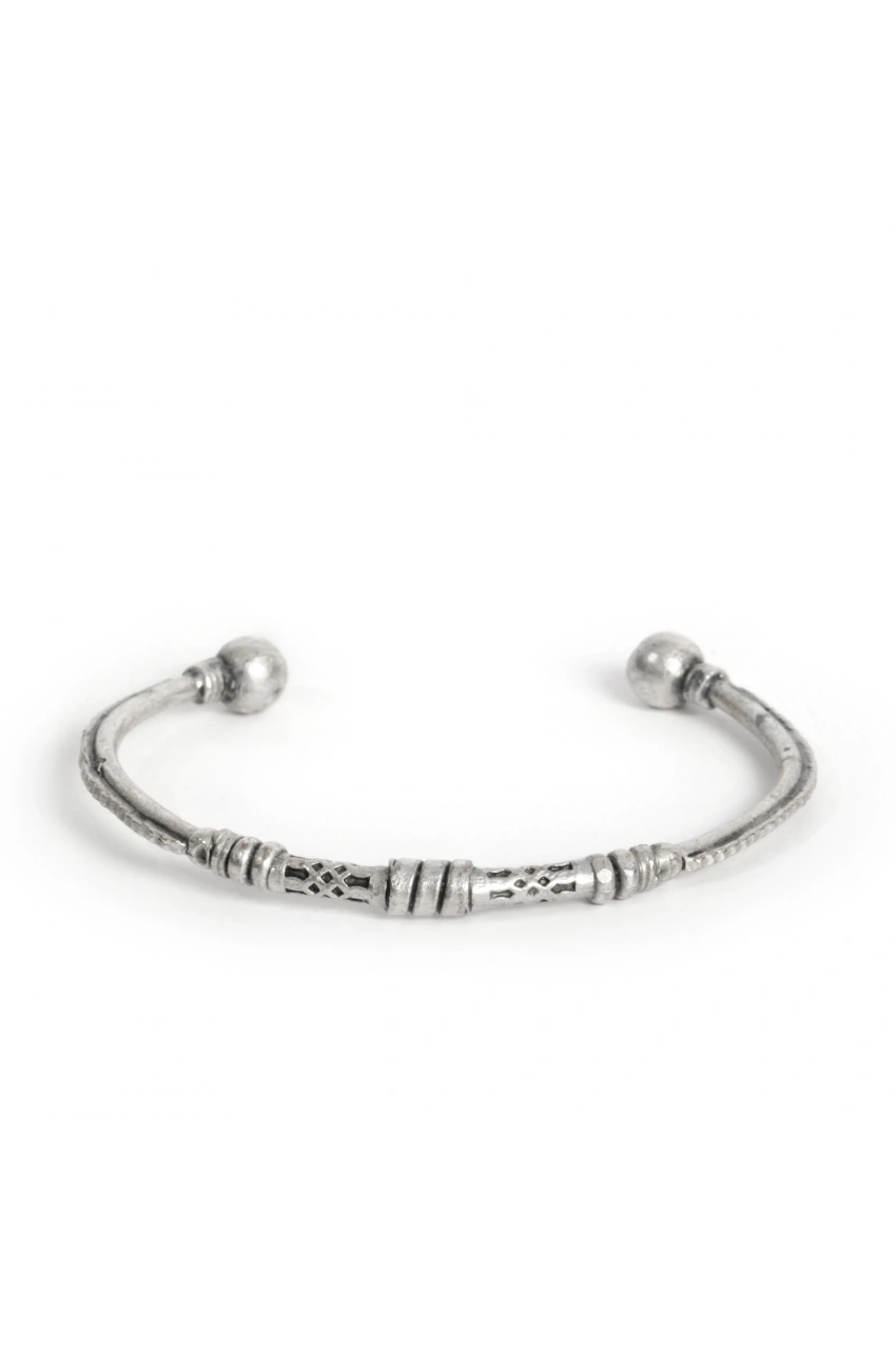 Ethnic Patterned Wire Cuff Bracelet