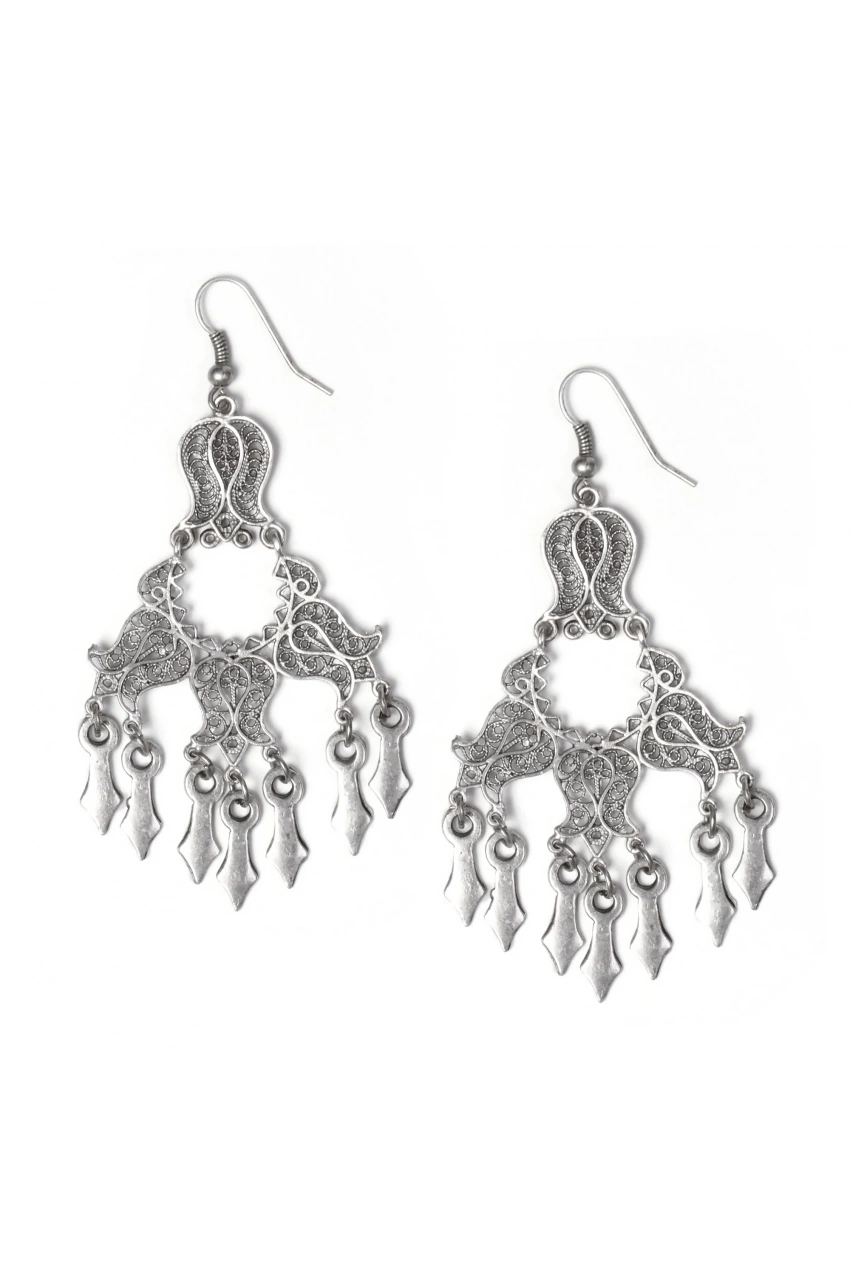 Arrowhead Tassel Tulip Earrings