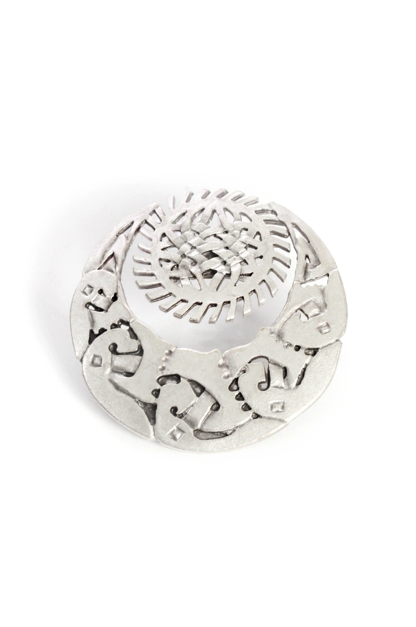 Tribal Pattern Moon Ring