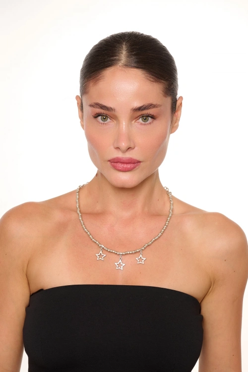 Kiraz Star Silver Plated Necklace