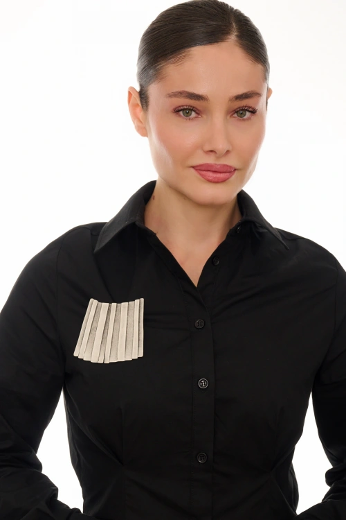 Kiraz Silver Plated Brooch