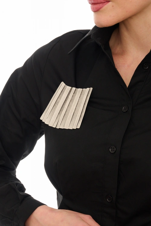 Kiraz Silver Plated Brooch