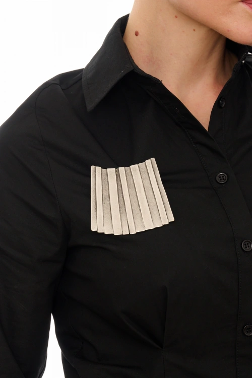 Kiraz Silver Plated Brooch