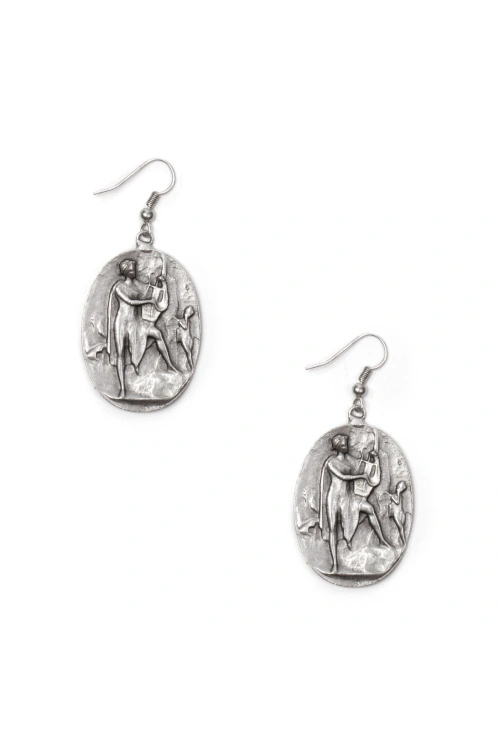 Antique Embroidered Earrings